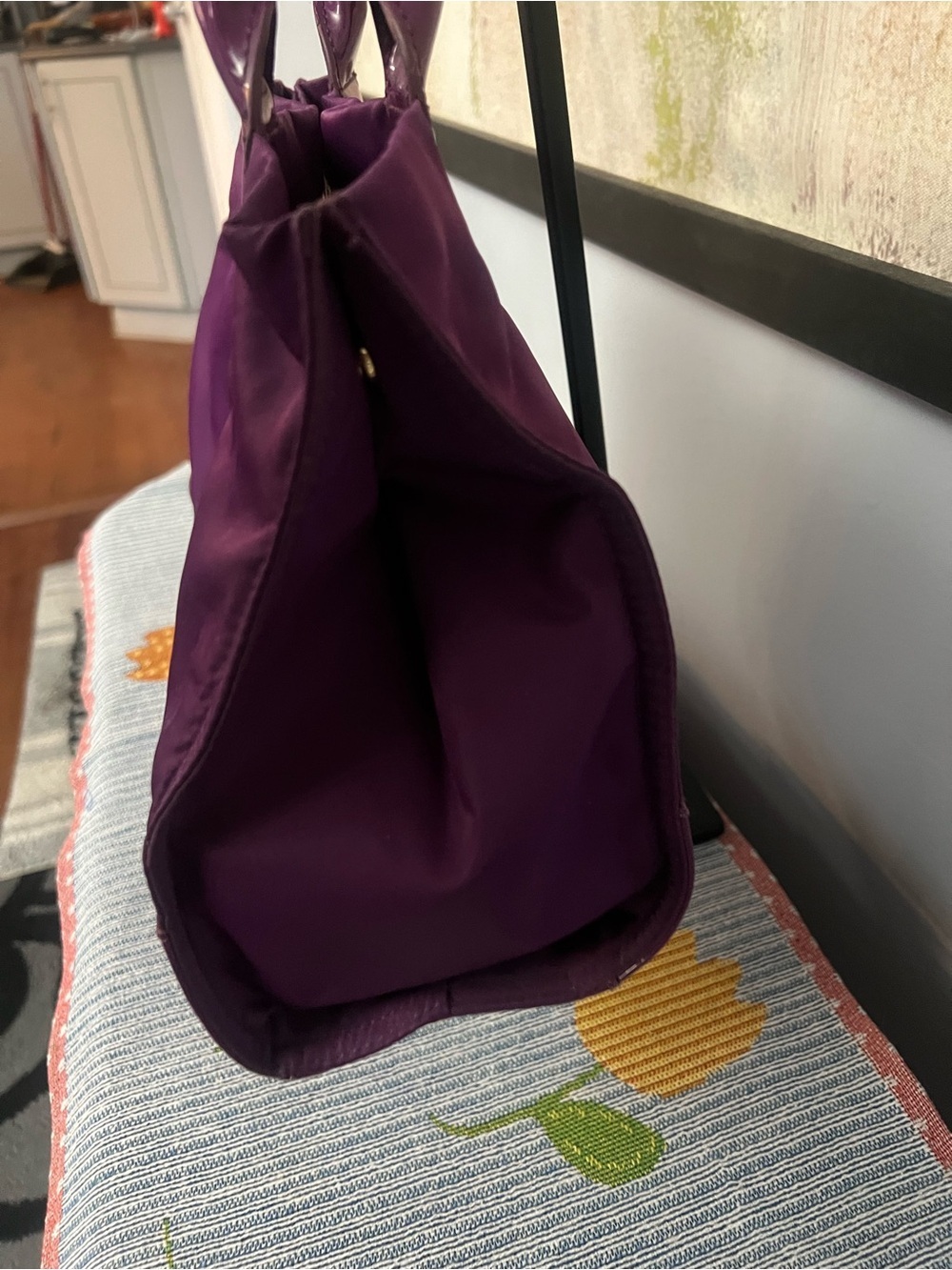 Tory Burch Mini Ella Purple Satchel Bag - Picture 5 of 10